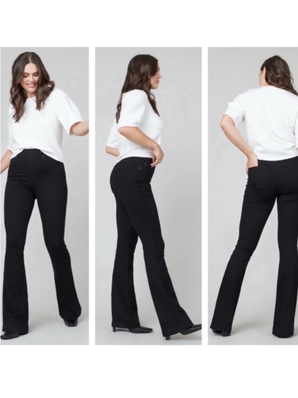 Spanx Flare Jeans, Black, Medium - Excellent Condition
